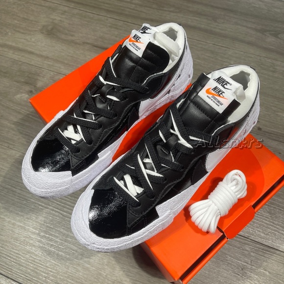 Nike x Sacai Blazer Low Black White Men’s 9 - Picture 5 of 8